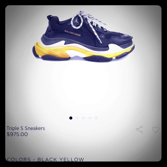 yellow and black balenciaga shoes